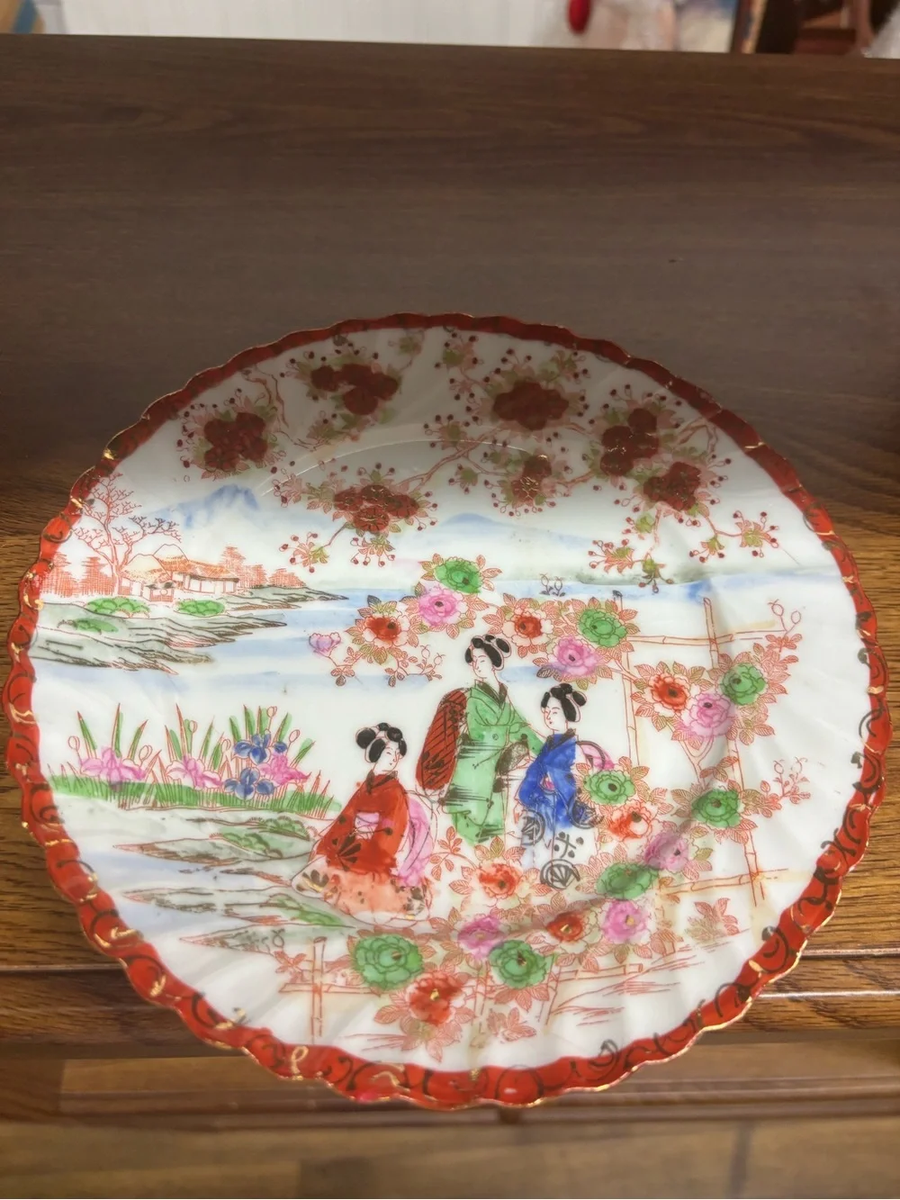 Vintage Hand-Painted Japanese Porcelain Dish